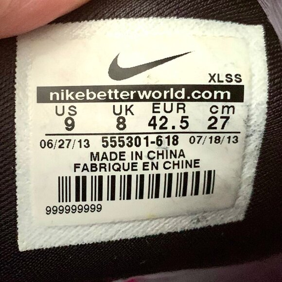 Nike Solarsoft Moccasin Running Shoes US 9 EUR 42.5 Pink Flash Mesh 555301-618 - Picture 10 of 10